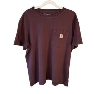 Carhartt Kid’s Dark Brown Short Sleeve Tee Size L 12-14 Casual Streetwear